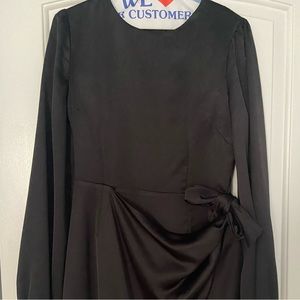Black Satin Dress Medium